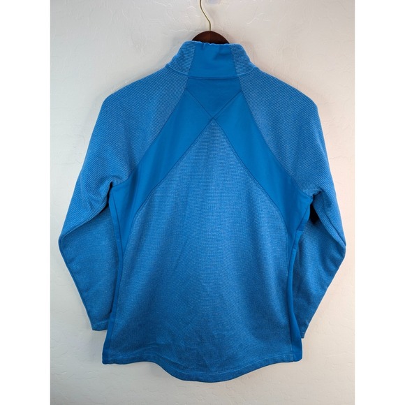 Columbia Women's Large 1/2 Zip Optic Got it Stripe Running Pullover Jacket Blue - Picture 3 of 11